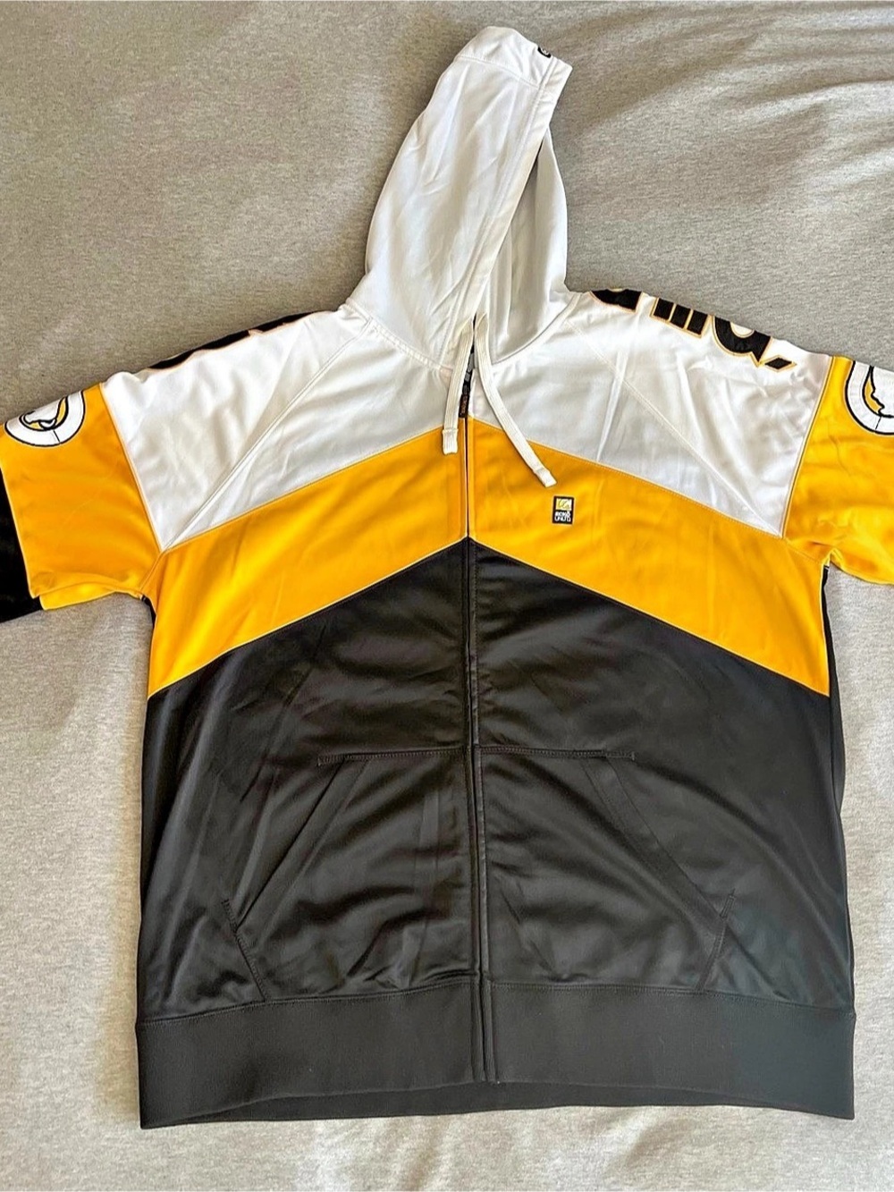 Ecko Unltd. Defined By Design. Color Block Hooded Jacket Yellow Black 2X-Large